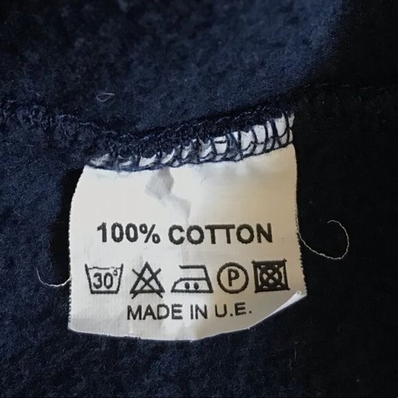 Pas De Mer Blue Sweatshirt Sweater with Logo Hem Small - Picture 6 of 6